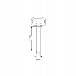 Kaištis su grandine ir kaiščiu 3 16 157 mm