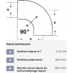Donaldson P114318 Guma 90 laipsnių alkūnė
