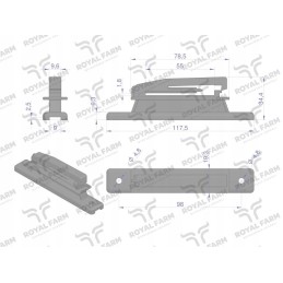 Irufix Clip Royal Farm juostos izoliatorius 10 vnt