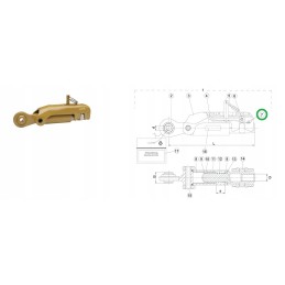 M10 x 36 stabilizatoriaus tepimo antgalis, skirtas John Deere