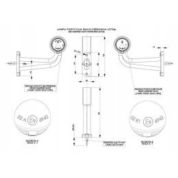 Kairė balta ir raudona LED žymeklis ant rankos