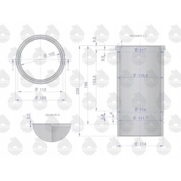 Variklio remonto komplektas C 330M originalus Ursus Mo