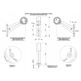 Raudona ir balta LED žymeklis ant rankos