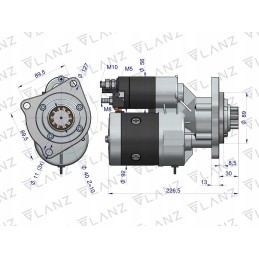 Starteris su Massey glanz magneton mf4 reduktoriais