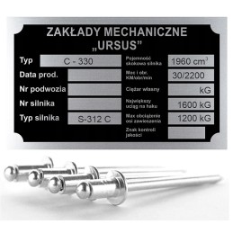 Ursus c330 c330m 330 m vardinės kniedės