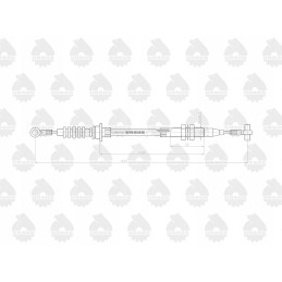 Stabdžių trosas l 1430mm 3714536m1 mf original ursu