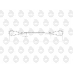 Gartraukio kabelis l 1335mm 4236105 c 330 originalus Ursus