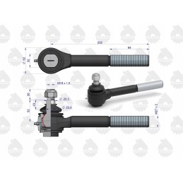 Ilgas dešinysis rutulinis šarnyras c 385 originalus ursus