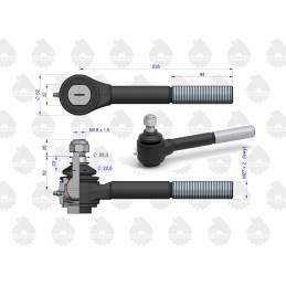 Ilga kairioji jungtis su veržle C 385 originalus Ursus