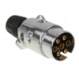 7 polių metalinis elektros kištukas