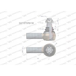 Vairo šarnyras m30x1 5 3221270r91 motogener