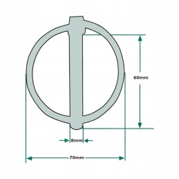 Žemės ūkio kaištis 8mm