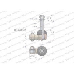 Vairo šarnyras m22x1 5 86502995 motogeneric