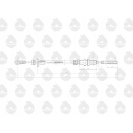 Stabdžių trosas l 830mm c 330m originalus ursus motog