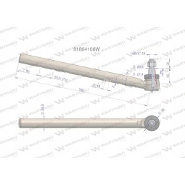 Dešinysis vairo šarnyras 81864106 motogeneric