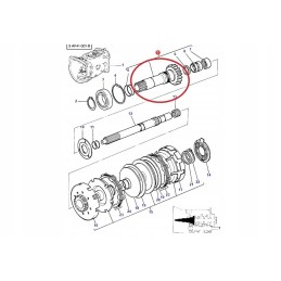 Pavarų dėžės velenas massey ferguson 3697947m92