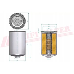 Hifi filtras taigi 7191 variklio alyvos filtras