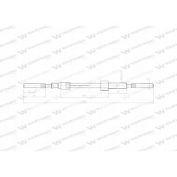 Stabdžių trosas l 1060mm 70112905 zetor motogeneri