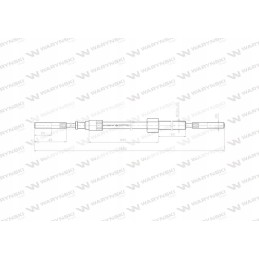 Stabdžių trosas l 1060mm 70112905 zetor motogeneri