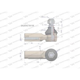 Vairo šarnyras 18x1 5 3428457m1 motogeneric