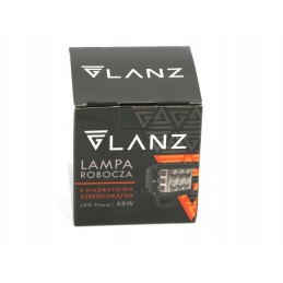 Kvadratinė plataus kampo darbinė lempa 48w 12LED glanc