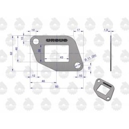 Išmetimo vamzdžio tarpinė c 330 originali