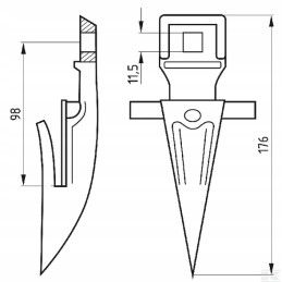 3025522182m1 vienos antraštės durtuvas