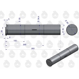 Apvalios ašies kaištis st tipo c 360 originalus ursus
