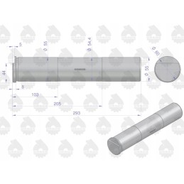 Apvalios ašies kaištis st tipo c 360 originalus ursus