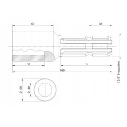 Sumažinimo kardaninio veleno adapterio vidinė anga q 30 mm