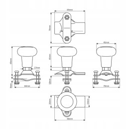 Kramp universali vairo rankenėlė