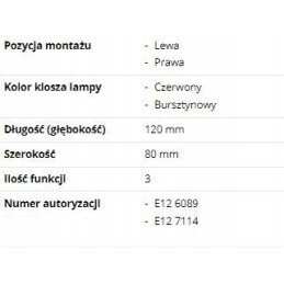 Galinio žibinto gaubtas 120x80mm hella 9el997469001