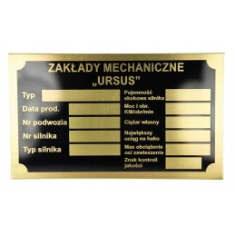 Ursus vardinė lentelė, žalvaris