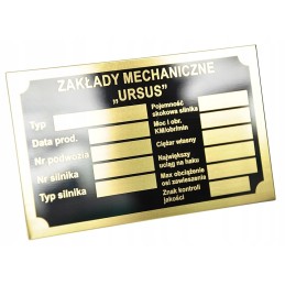 Ursus vardinė lentelė, žalvaris