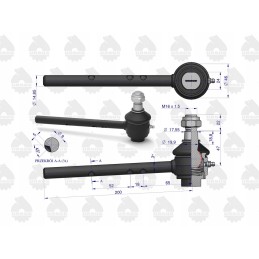 Kairysis rutulinis šarnyras mf 3 originalus ursus