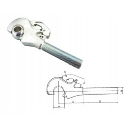 Galinis dangtelis su kabliu, pilnas, m30x3, skersmuo 50