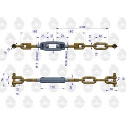C 330 šoninė grandinė originali Ursus
