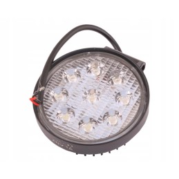 Apvali darbinė lempa 27w 9 LED glanz