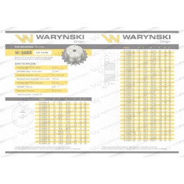 Grūdintas krumpliaratis su flanšu 08b 1 r1 1 2 iš 22 warynski w s08b1 22