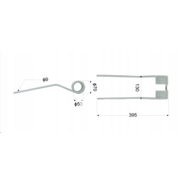 Vartytuvo spyruoklinis pirštas, skersmuo 9