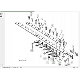 John Deere Schumacher durtuvas kairėje pusėje Hedr 82