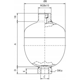 Hidroakumuliacinis amortizatorius gxq 0 5l