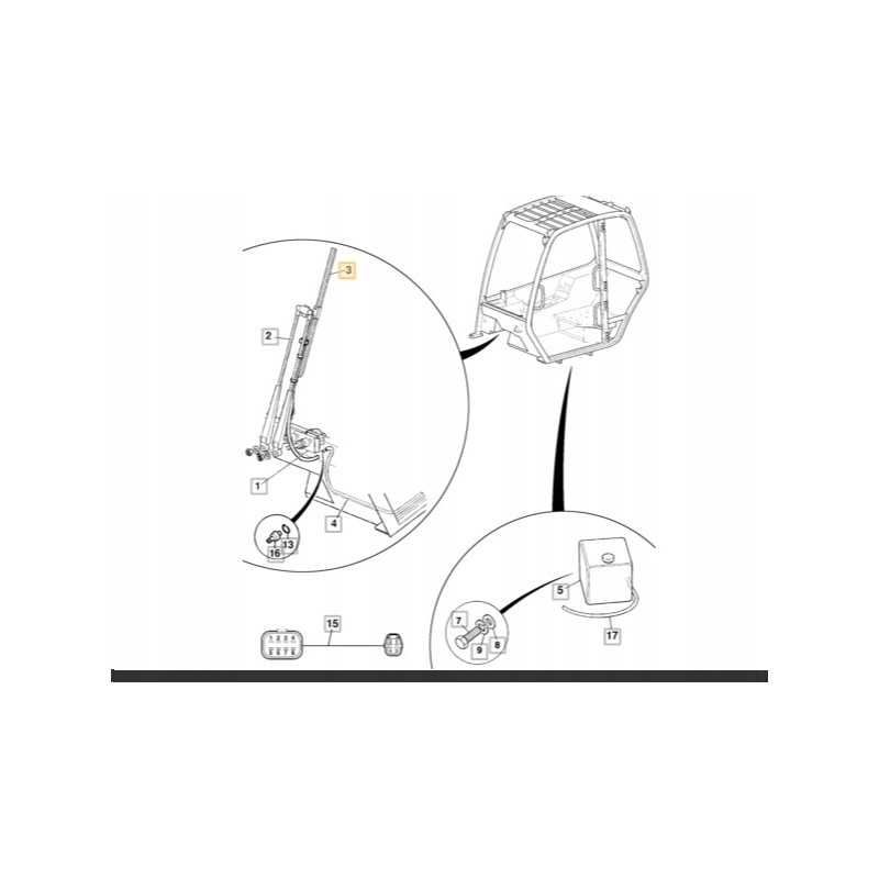 JCB priekinio stiklo valytuvo šluotelė montavimui