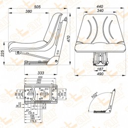 Vientisa sėdynė c 330 c 360 star 50671060