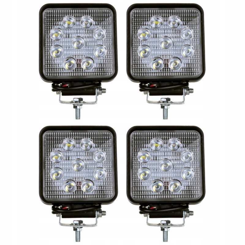Halogeninė darbo lempa 27 LED 108W, komplekte 4 vnt
