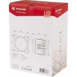 Apvali LED darbo lempa 42w 4200lm 10 30v su kištuku