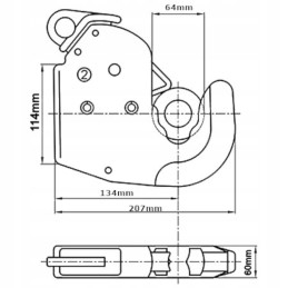 Automatinis užraktas pilnas naujas olandiškas kabliukas