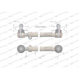 Vairo traukė 1335mm 3230318r Warynski