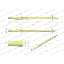 Sunkus universalus tiesus krautuvas l 780 mm