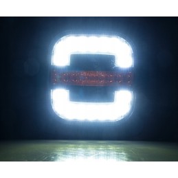 Kombinuotas priekinis žibintas su traktoriaus laikikliu